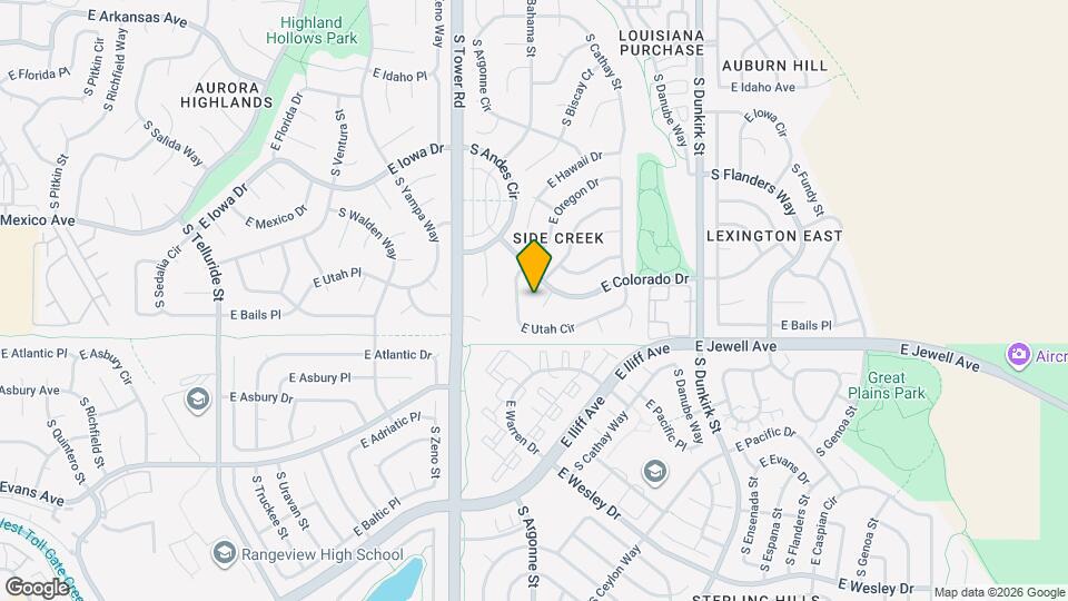 1839 S Biscay St Map and Location Details