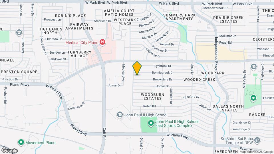 3609 Brookshire Dr Map and Location Details