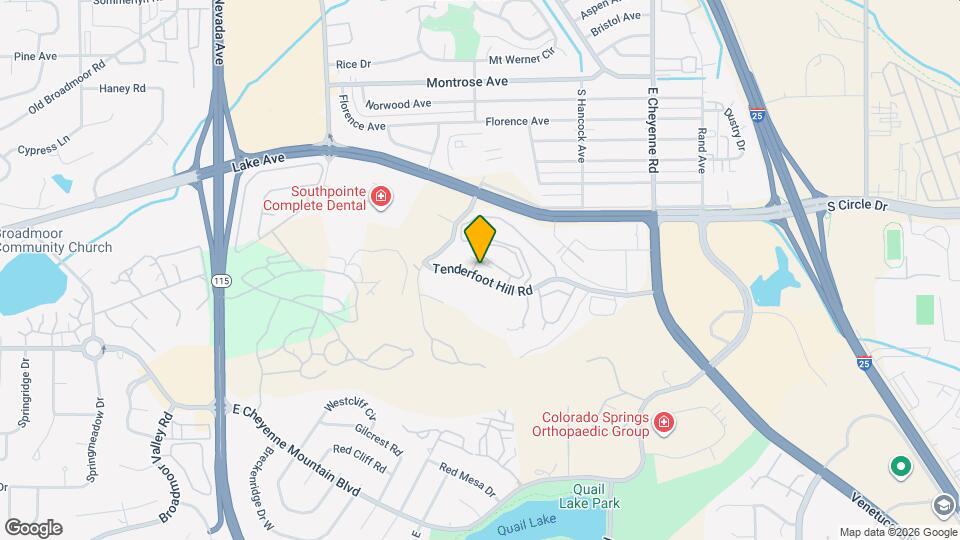 848 Tenderfoot Hill Rd #101 Colorado Spgs Map and Location Details