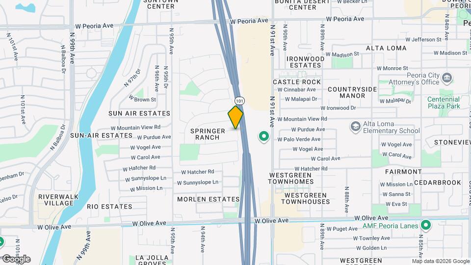 9227 W Purdue Ave Map and Location Details