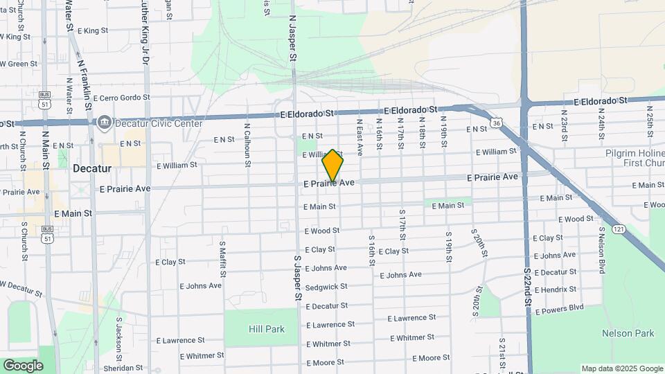 1347 E Prairie Ave Map and Location Details