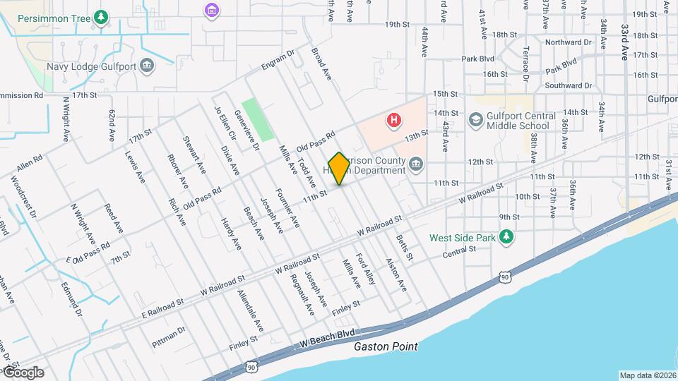 1129 Woodward Ave Map and Location Details