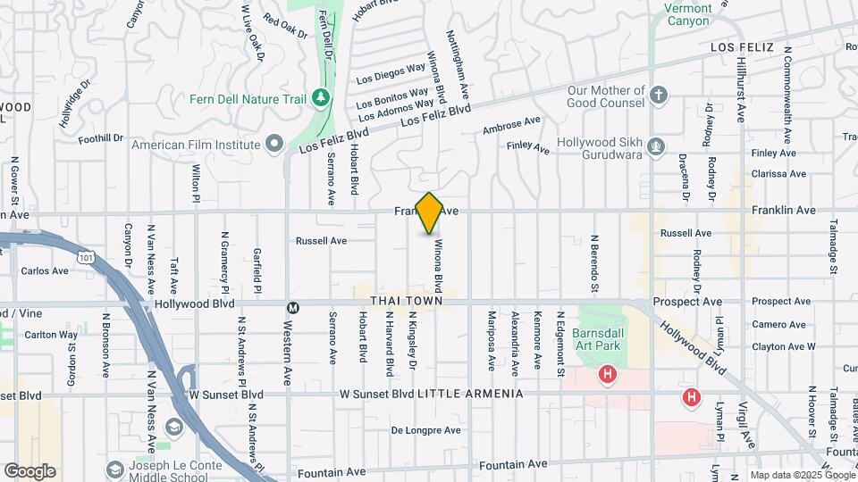 1819-1823 Winona Blvd Mapa y Detalles de la Ubicación