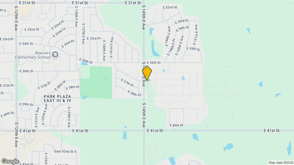 3704 S 146th E Ave Map and Location Details