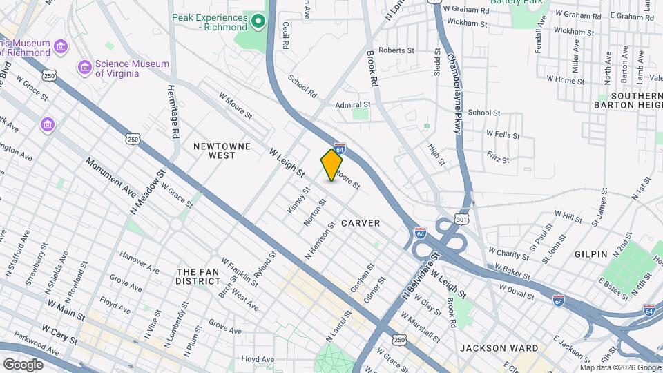 1216 W Leigh St Mapa y Detalles de la Ubicación