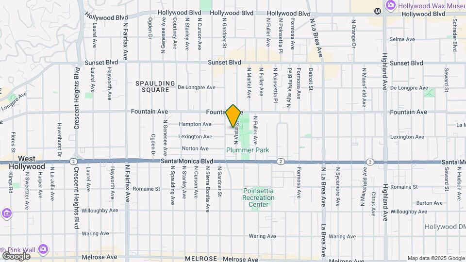 1215 N Vista St, Unit 1215 Map and Location Details