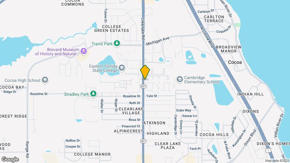 1514 Clearlake Rd Map and Location Details