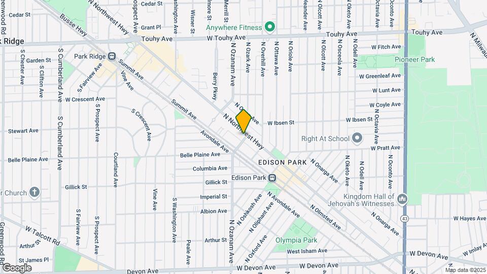 6830 N Ozark Ave Map and Location Details
