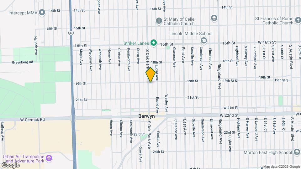 1909 Oak Park Ave Mapa y Detalles de la Ubicación