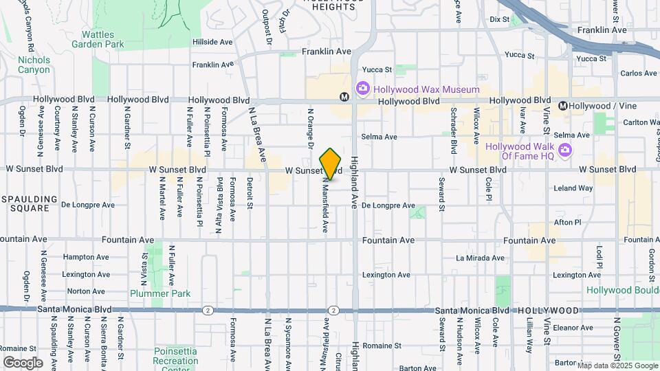 1460 N Mansfield Ave, Unit 117 Map and Location Details