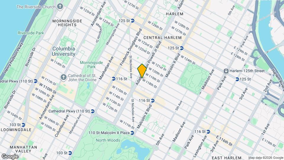 160 W 118th St Mapa y Detalles de la Ubicación
