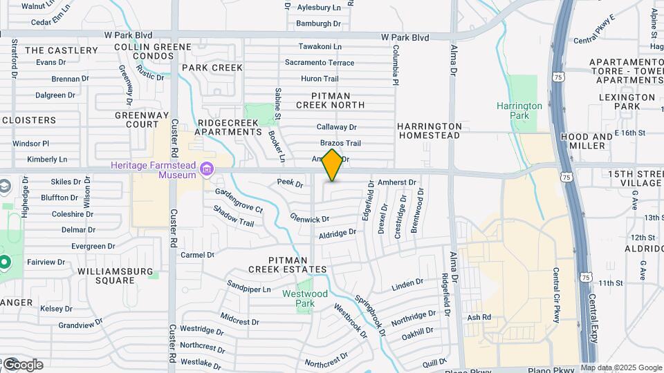 1608 Amherst Dr Map and Location Details