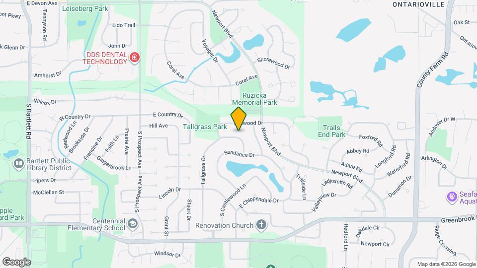 836 Tallgrass Dr Map and Location Details