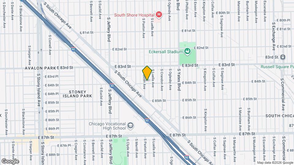 2206 E 84th St, Unit 2 Map and Location Details