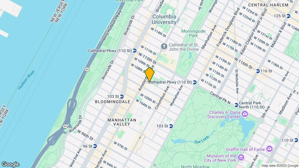 166 W 107th St Map and Location Details