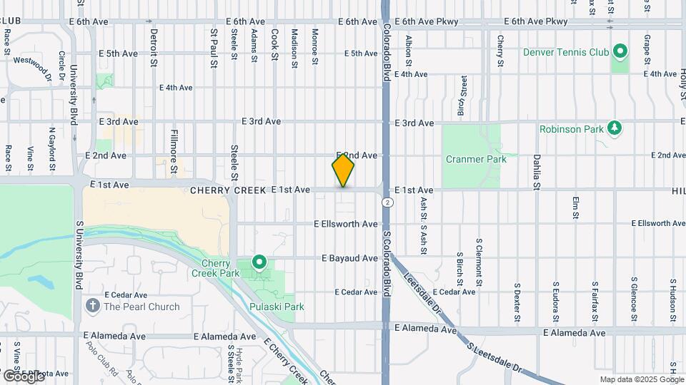 3740 E 1st Ave Map and Location Details