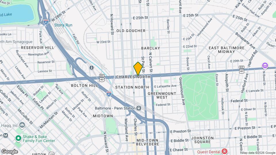 1821 Guilford Ave Map and Location Details