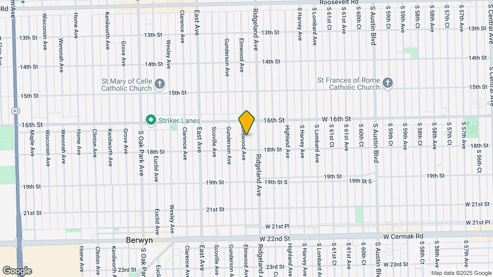 1633 Elmwood Ave Map and Location Details