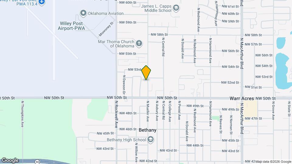 5209 N Mueller Ave Map and Location Details