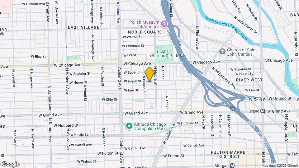 1421 W Huron St Map and Location Details