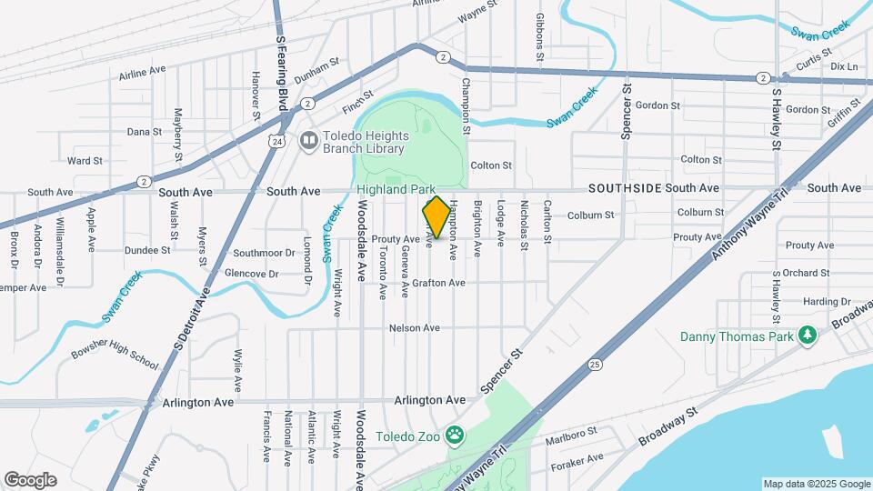 3531 Hazelhurst Ave Map and Location Details