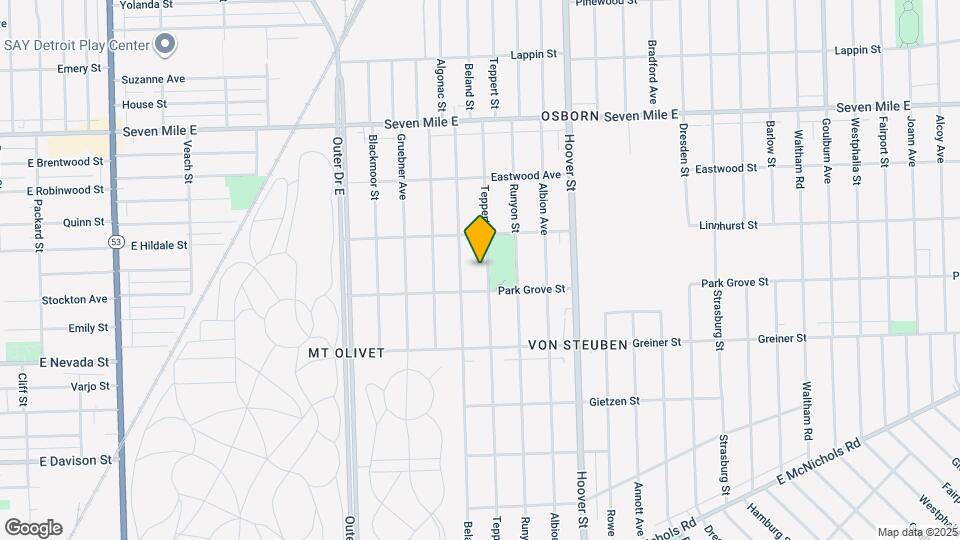 18445 Teppert St Map and Location Details