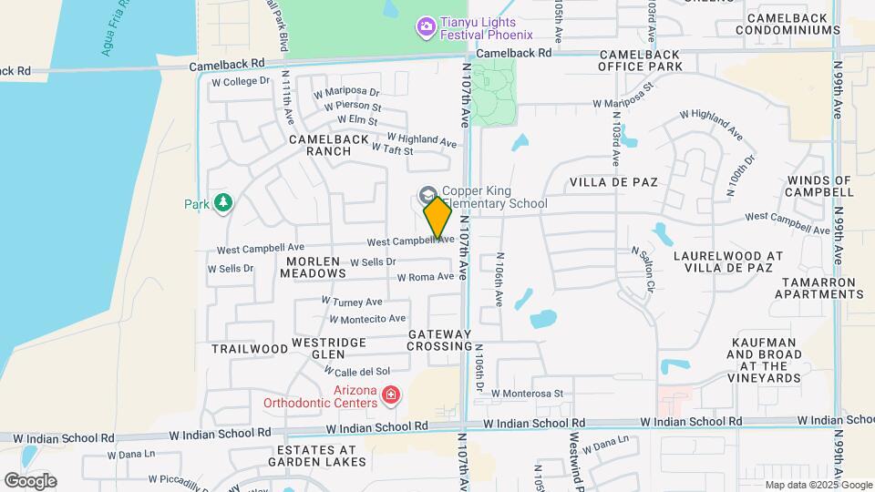 10717 West Campbell Ave Map and Location Details