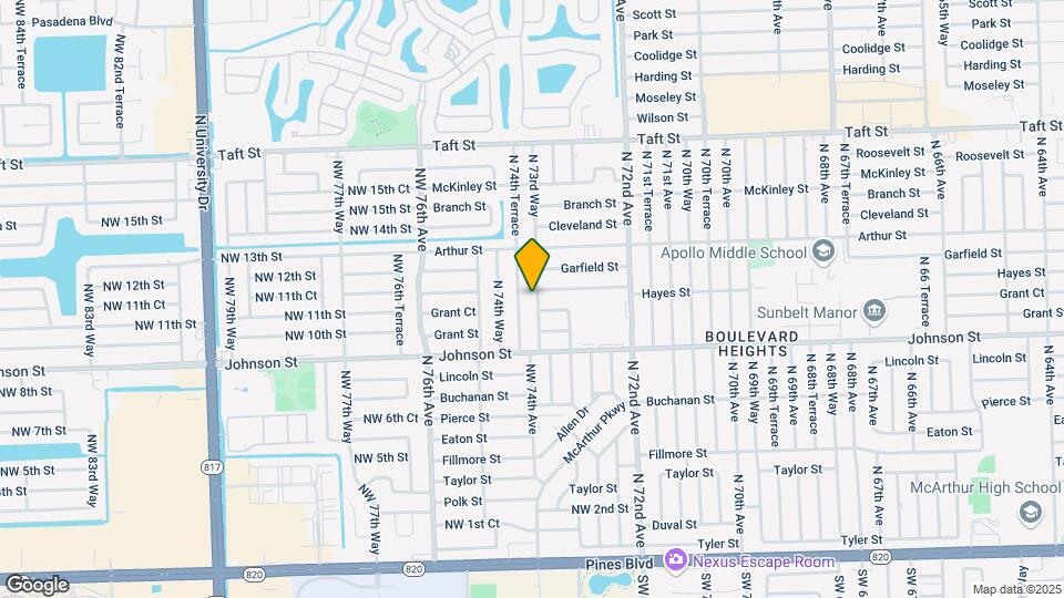 1040 N 73rd Way Map and Location Details