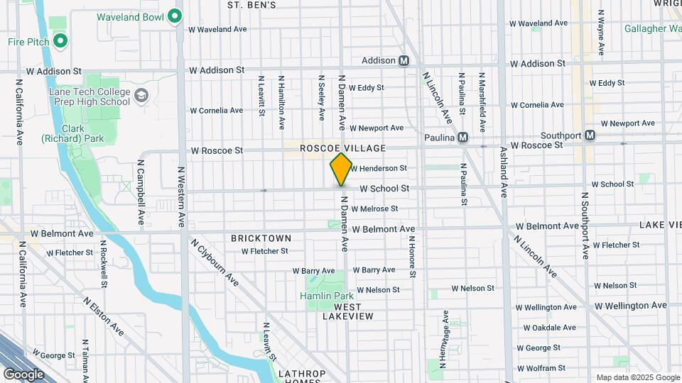 3258 N Damen Ave Map and Location Details