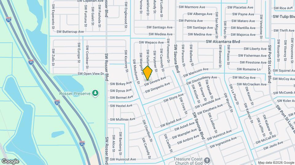 3691 SW Margela St Mapa y Detalles de la Ubicación