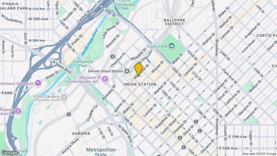 1720 Wynkoop St Map and Location Details