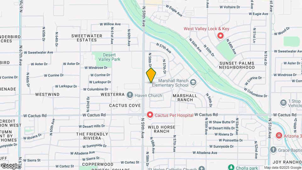5842 W Columbine Dr Map and Location Details