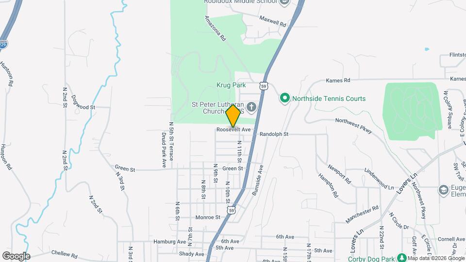 1024 Roosevelt Ave Map and Location Details