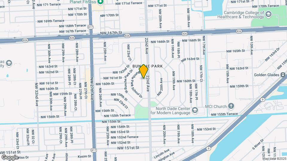 16001 NW 22nd Ct Map and Location Details