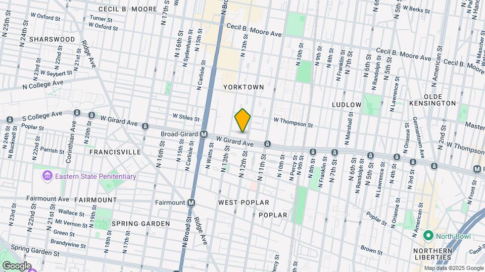 1201 W Girard Ave Mapa y Detalles de la Ubicación