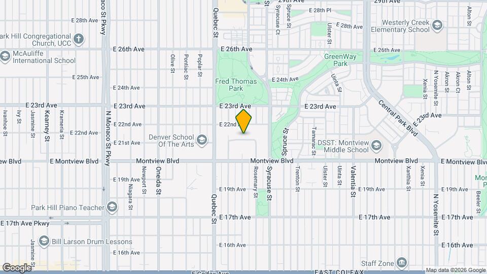 7501 E 21st Ave Map and Location Details