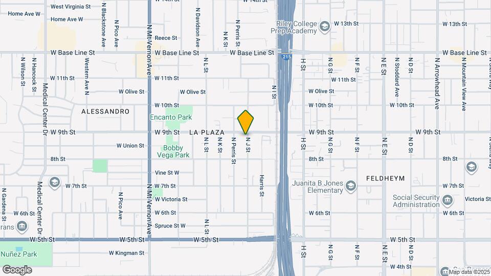 896 N J St Map and Location Details