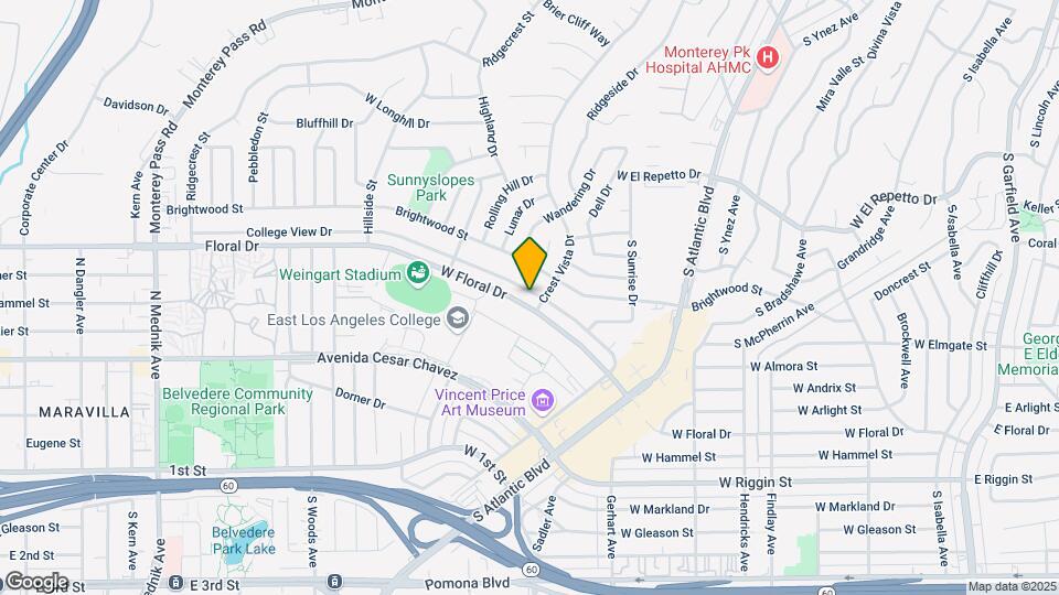 1801 Crest Vista Dr Mapa y Detalles de la Ubicación