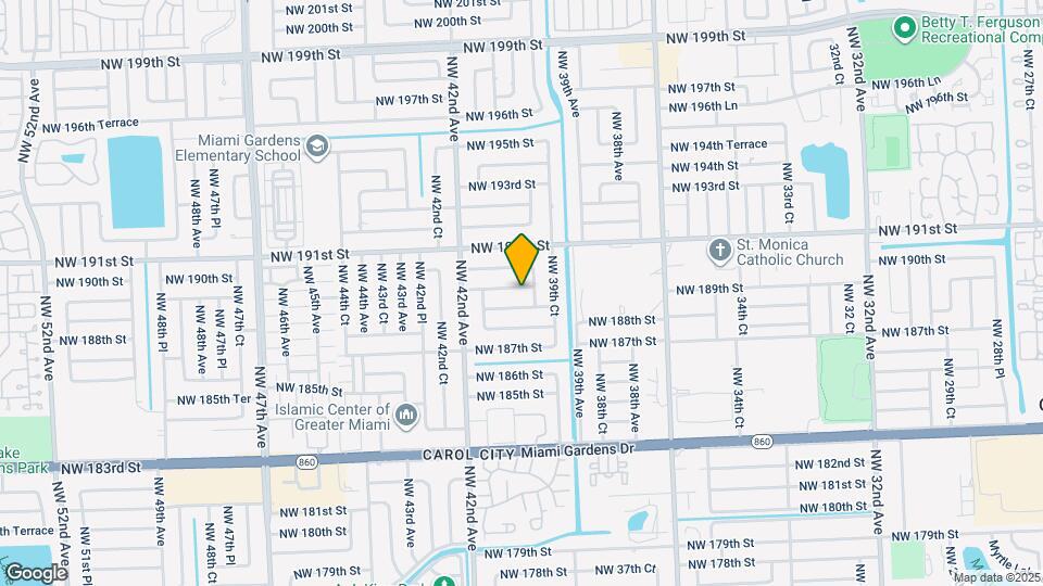 3960 NW 189th Terrace Map and Location Details
