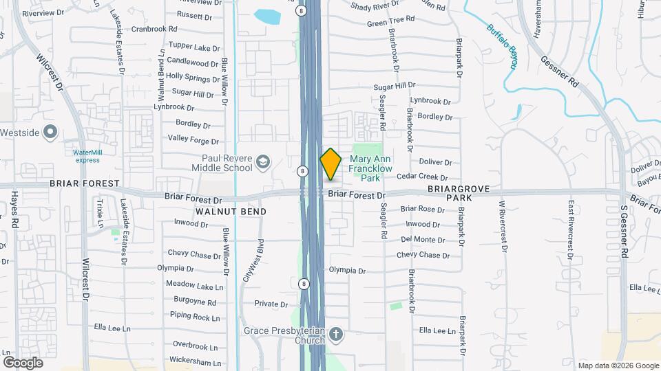10256 Briar Forest Dr Map and Location Details