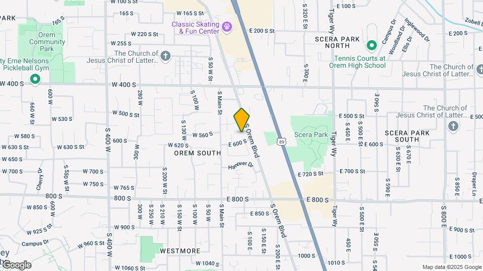 105 E 600 S, Unit Orem Condo Map and Location Details