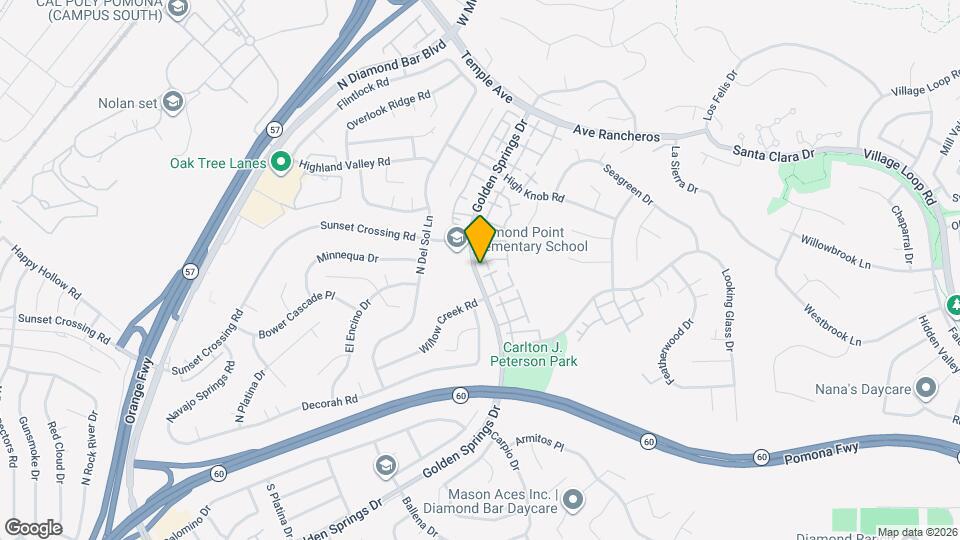 660 Golden Springs Dr, Unit B Map and Location Details