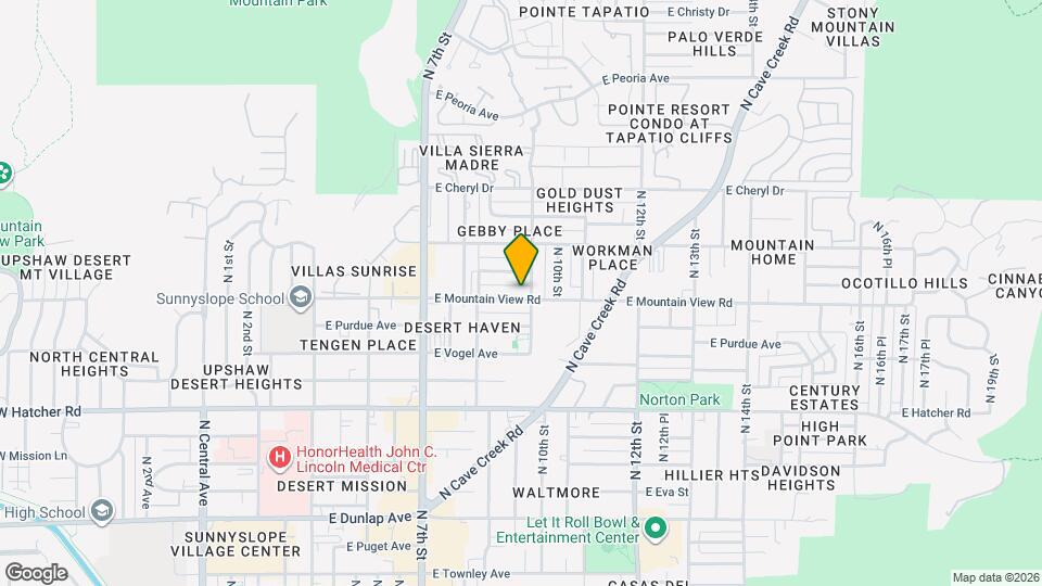 840 E Mountain View Rd Map and Location Details