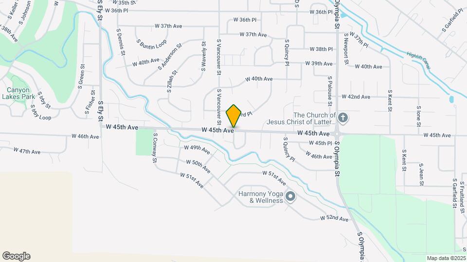 1162 S Underwood Pl Map and Location Details