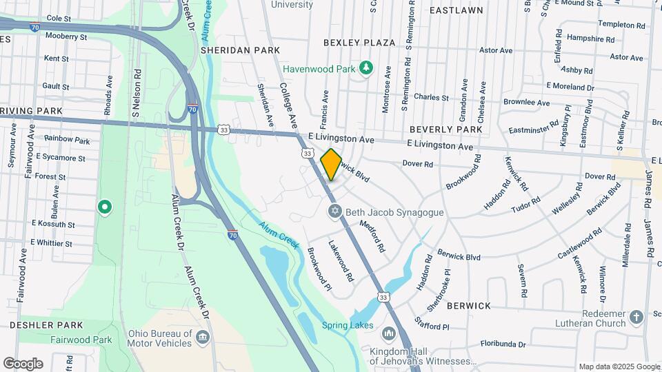 1147 S Cassingham Rd Map and Location Details