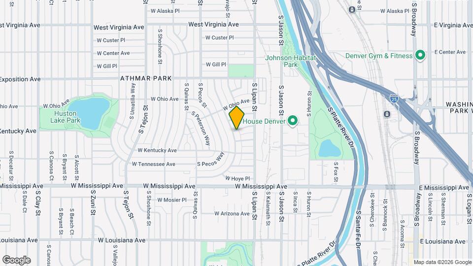 850 S Osage St Map and Location Details