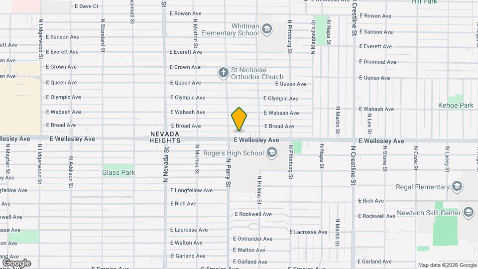 1417 E Wellesley Ave Map and Location Details