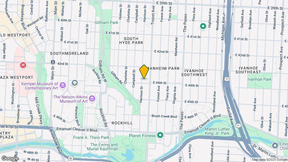 4341 Harrison St Map and Location Details