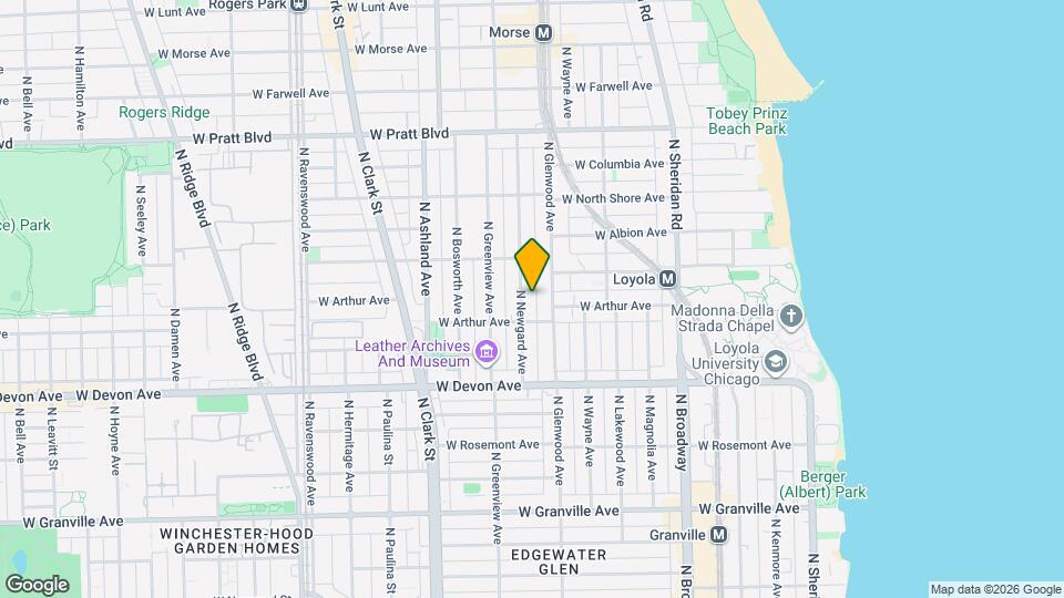 6517 N Newgard Ave Map and Location Details