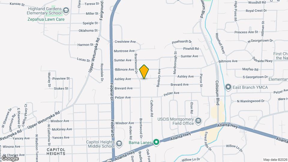 2814 Ashley Ave Map and Location Details